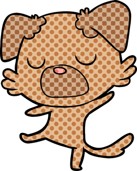 cartoon dog drawing png