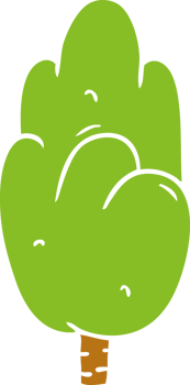 hand drawn cartoon doodle single green tree png