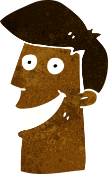 cartoon grinning man png