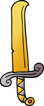 cartoon doodle ancient sword png