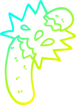 cold gradient line drawing of a cartoon sausage png
