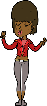 cartoon cool girl png