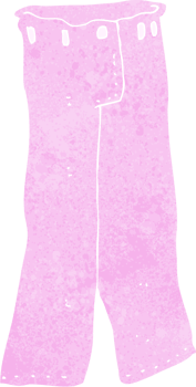 cartoon pair of pink pants png