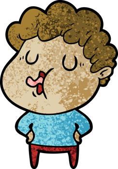 cartoon man singing png