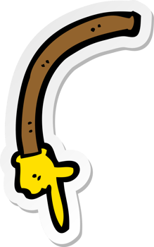 sticker of a cartoon pointing arm png