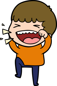 cartoon laughing man png