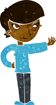 cartoon woman waving png