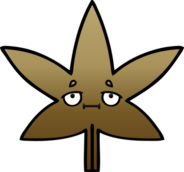 gradient shaded cartoon of a autumnal leaf png