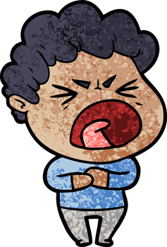 cartoon furious man png