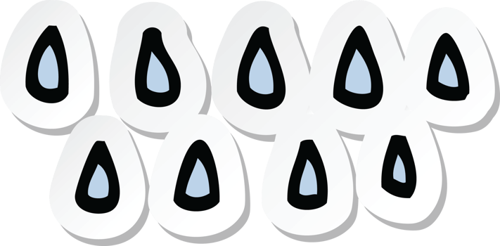 sticker of a cartoon rain png