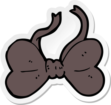sticker of a cartoon bow tie png