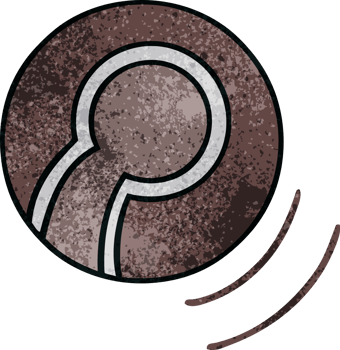retro grunge texture cartoon of a bowl ball png
