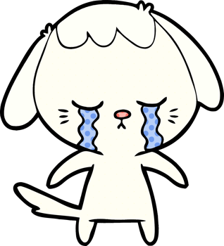 cartoon crying dog png