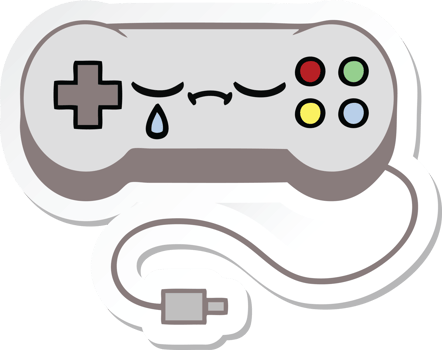 sticker of a cute cartoon game control png