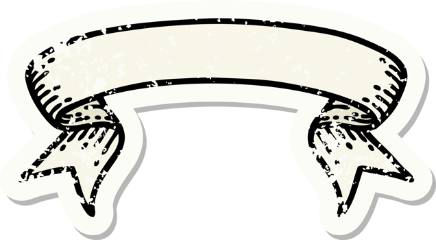 distressed sticker tattoo in traditional style of a banner png