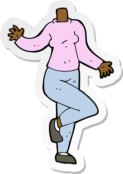 sticker of a cartoon body png