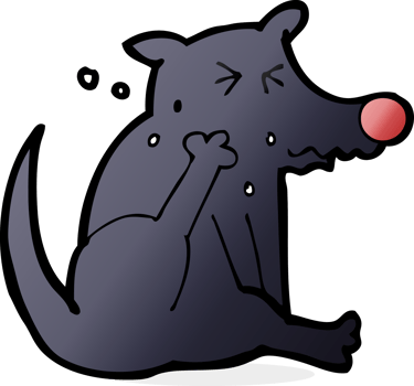 cartoon dog scratching png