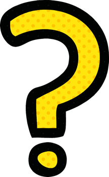 comic book style cartoon question mark png