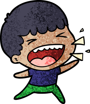 cartoon laughing man drawing png