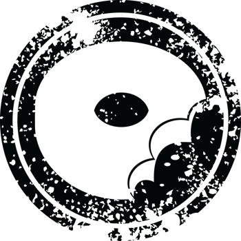 bitten donut circular distressed symbol png