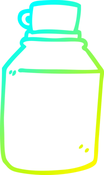 cold gradient line drawing cartoon hot drinks flask png