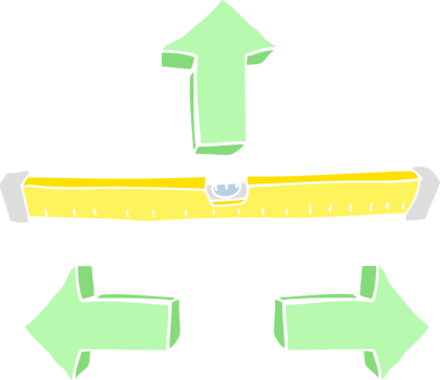 flat color illustration of a cartoon straight level png