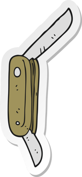 sticker of a cartoon folding knife png
