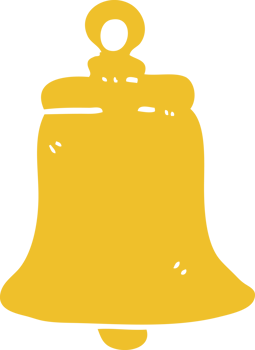 cartoon doodle ringing bell png