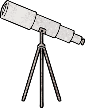 cartoon telescope drawing png