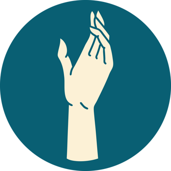 iconic tattoo style image of a hand png