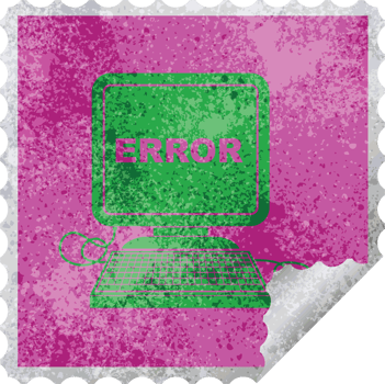 computer error square peeling sticker png
