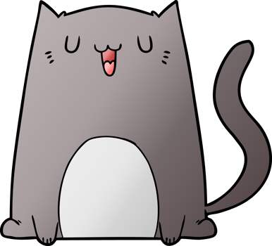 funny cartoon cat png