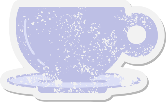 coffee or tea cup grunge sticker png