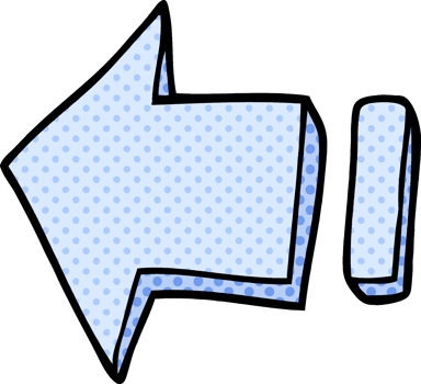 cartoon doodle pointing arrow png