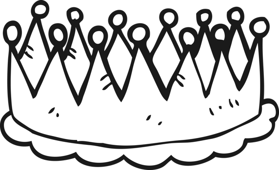 black and white cartoon crown png