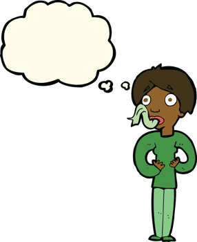 cartoon woman sticking out tongue with thought bubble png