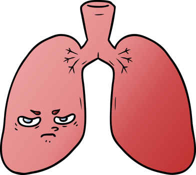cartoon angry lungs png