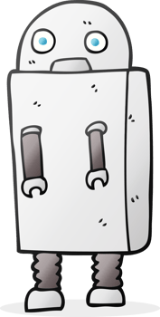 hand drawn cartoon robot png