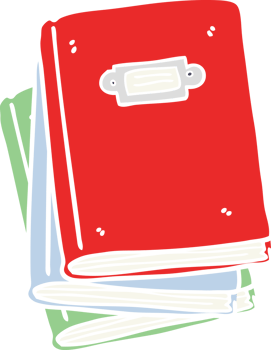 flat color illustration of a cartoon book png