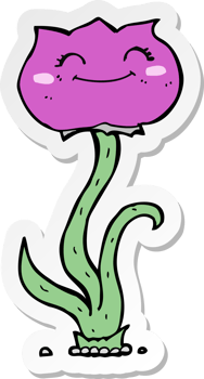 sticker of a cartoon flower png