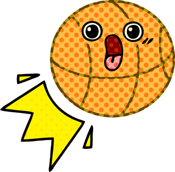 comic book style cartoon basketball png