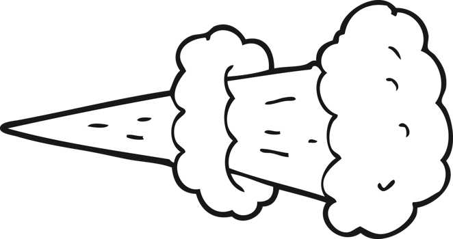 black and white cartoon smoke explosion png
