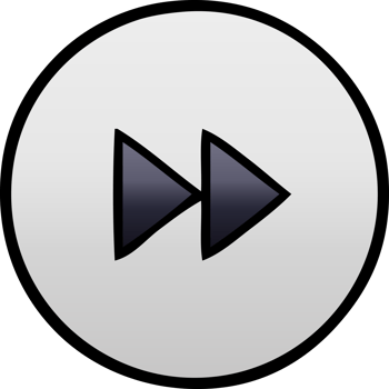 gradient shaded cartoon fast forward button png