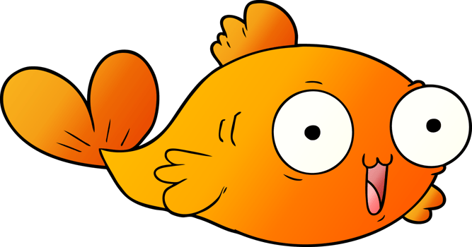 happy goldfish cartoon png