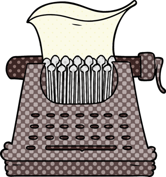 cartoon typewriter drawing png