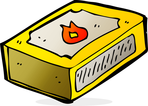 cartoon pack of matches png
