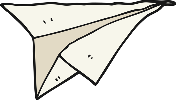cartoon paper airplane png
