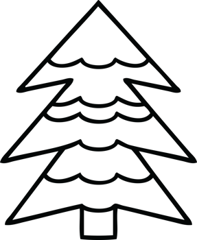 line drawing cartoon snow covered tree png
