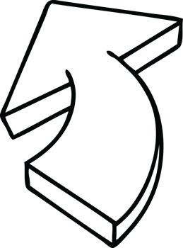 quirky line drawing cartoon arrow png