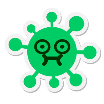 uncomfortable stare virus sticker png